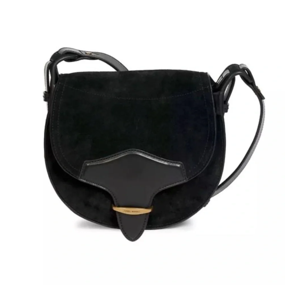 ISABEL MARANT BAG SUEDE LEATHER BLACK - Picture 2 of 13